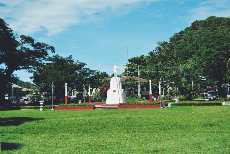 Honoring the national hero's time in the city, a statue of Rizal stands majestically in a bed of grass.
