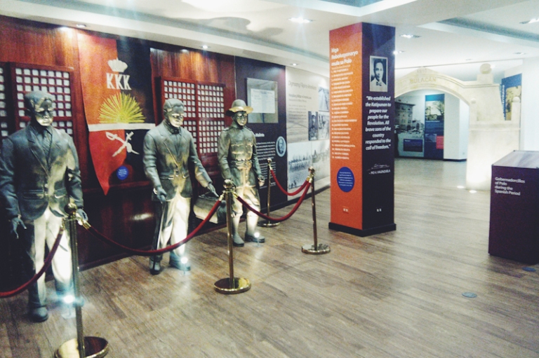Statues of local heroes Delfin Villa, Pio Valenzuela and Tiburcio De Leon are inside the Valenzuela City Museum at the ground floor of the city hall.