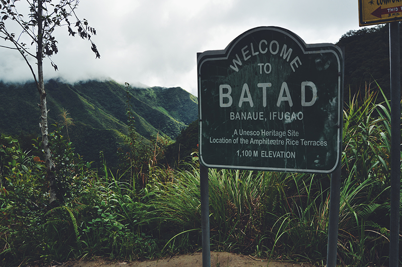 A signpost near the village serves as an encouragement to weary trekkers.